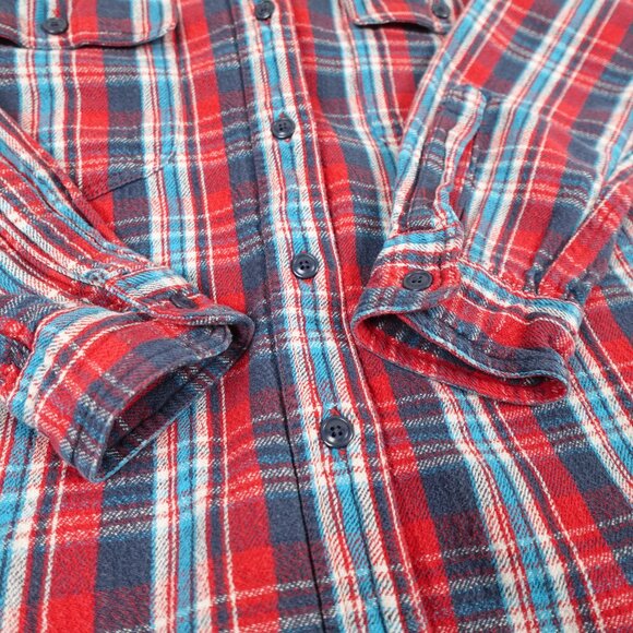 Ralph Lauren Denim & Supply Plaid Thick Flannel BIG SHIRT Women's Small - Picture 7 of 13